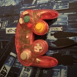 Reshelled pink GameCube controller