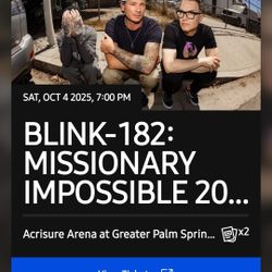 Blink 182- 2 Tickets (10/04)