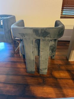 Tov Furniture accent chairs in grey velvet