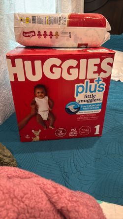Open Box Of Huggies Diaper Size 1