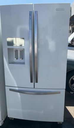 Kitchen Aid French Door  White Refrigerator
