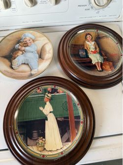 3 Collectors Plates Plate Norman Rockwell ALL FOR