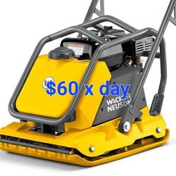 Plate Compactor $60 Power Broom $60 Jack Hammer $70 