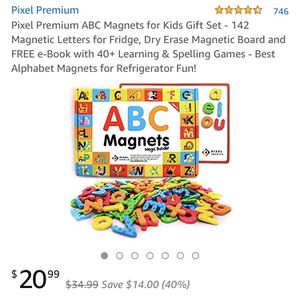 Dry Erase Magnetic Board and FREE e-Book with 40+ Learning /& Spelling Games Pixel Premium ABC Magnets for Kids Gift Set 142 Magnetic Letters for Fridge Best Alphabet Magnets for Refrigerator Fun!