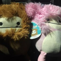 Squishmallow Benny And Brina 8” Bigfoot Pair