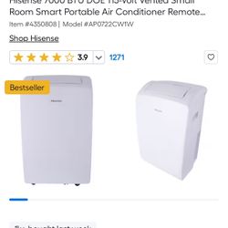 Hisense 7000 BTU Portable   A/C