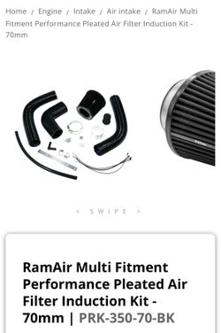 RamAir 70mm Performance Cold Air Intake Kit –Brand New