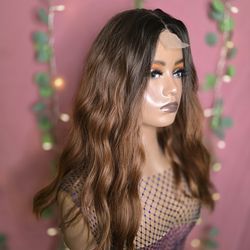 16" auburn brown ombre synthetic hair wig new