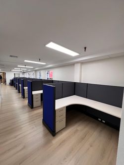 6x6x53T Herman Miller A02 in Charcoal and Blue