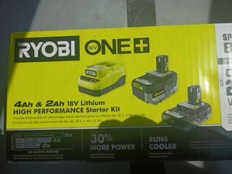 Ryobi 18v ONE+ 4ah & 2ah 18v Starter Kit