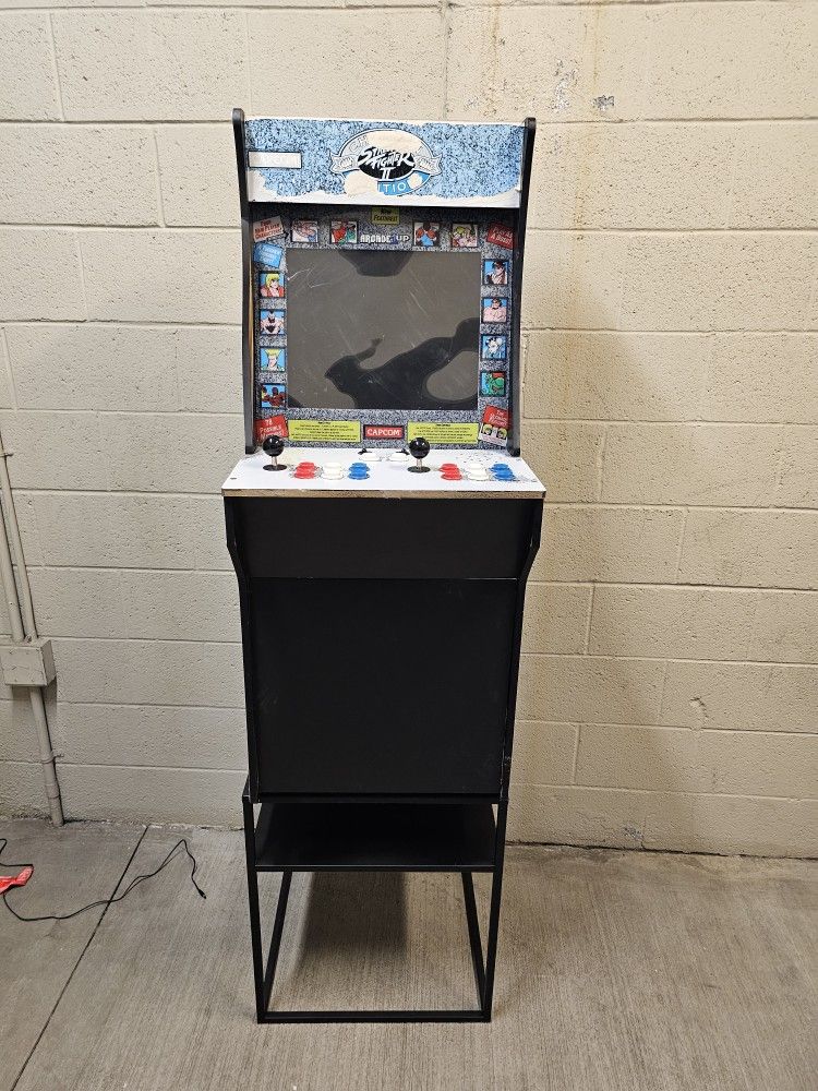 Street Fighter 1up Arcade Video Game Machine $120 Firm Stand Included
