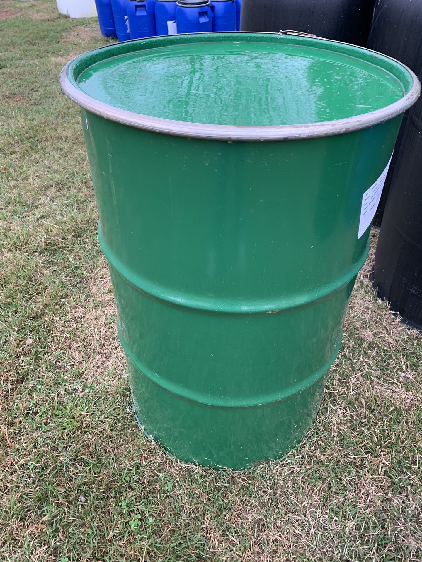 55 gallon metal drums food grade feed, burn barrels, storing , septic