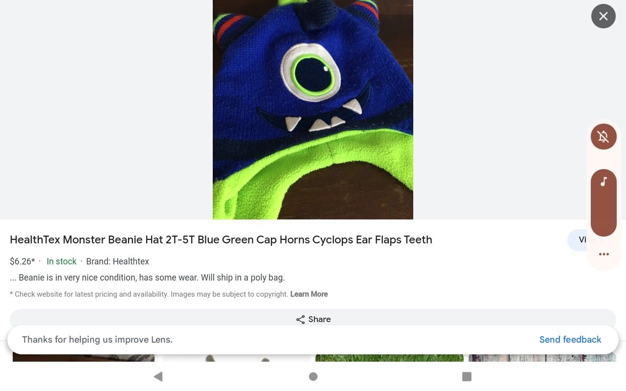 Toddler Fun Monster Hat 2-5T