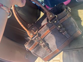 Francesco Biasia tribal woven Brown Bag