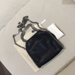 Stella McCartney Falabella Tiny Vegetarian Brushed-leather Shoulder Bag Black