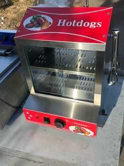 New commercial hotdog steamer with bun warmer for $120
