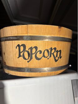 Vintage Wooden Popcorn Bucket