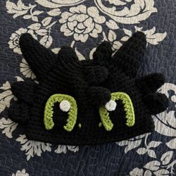 Crocheted toothless beanie