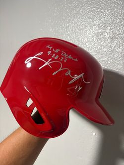 Logan O’hoppe signed helmet Angels baseball