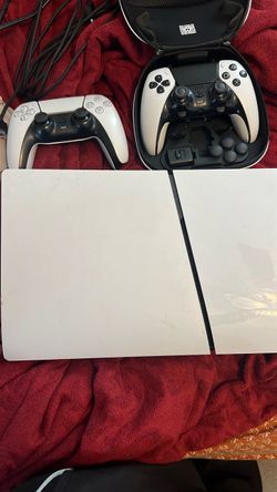 PS5 Slim Console with Two Controllers