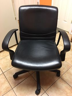 Leather office chair adjustable