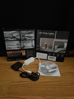 LED Strip Lights with Power Adapter