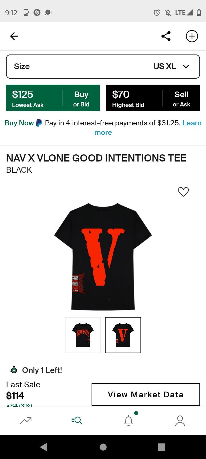 VLONE X NAV TEE xL