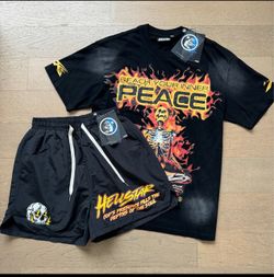 Hellstar t-shirt and shorts set