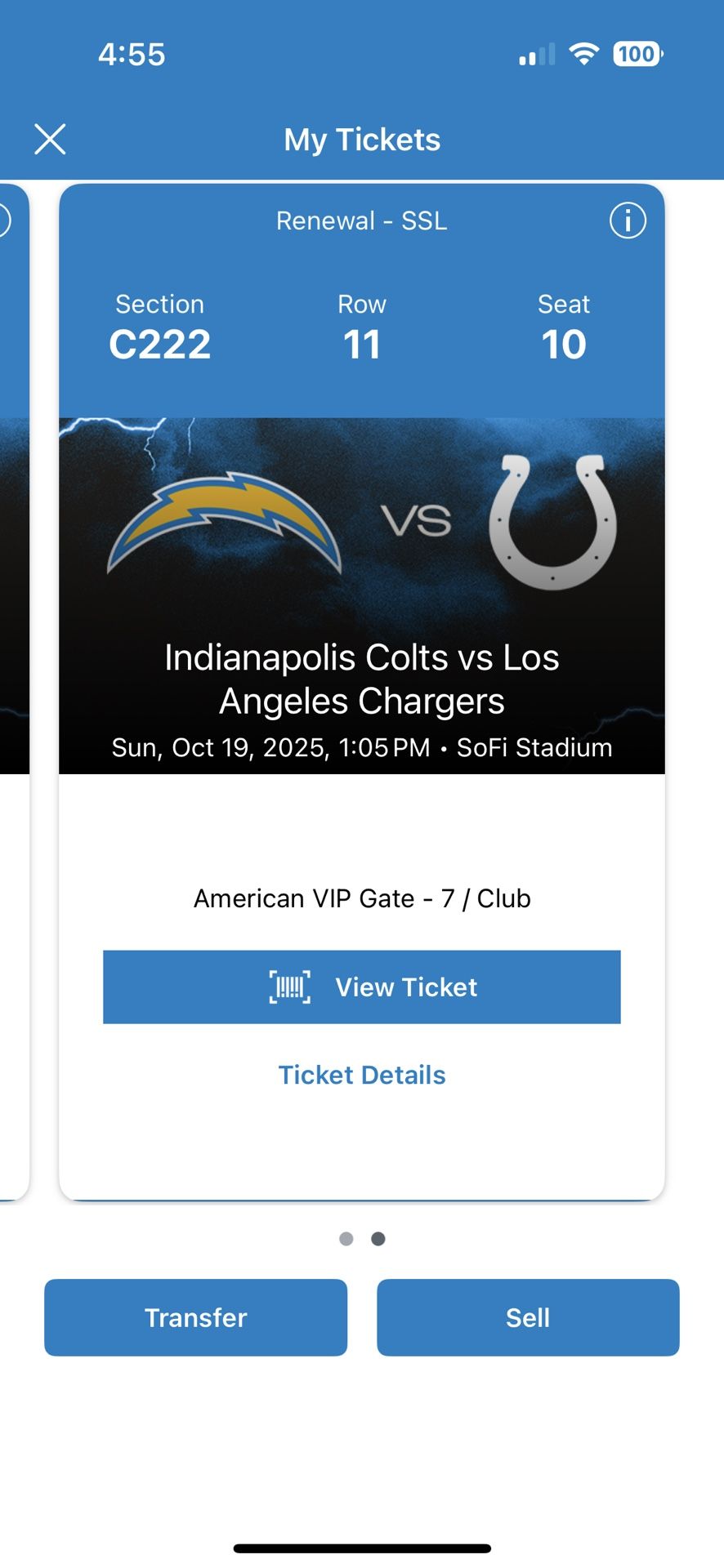 Chargers vs Colts