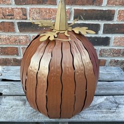New Fall Desert Steel Luminary Pumpkins (Pair)