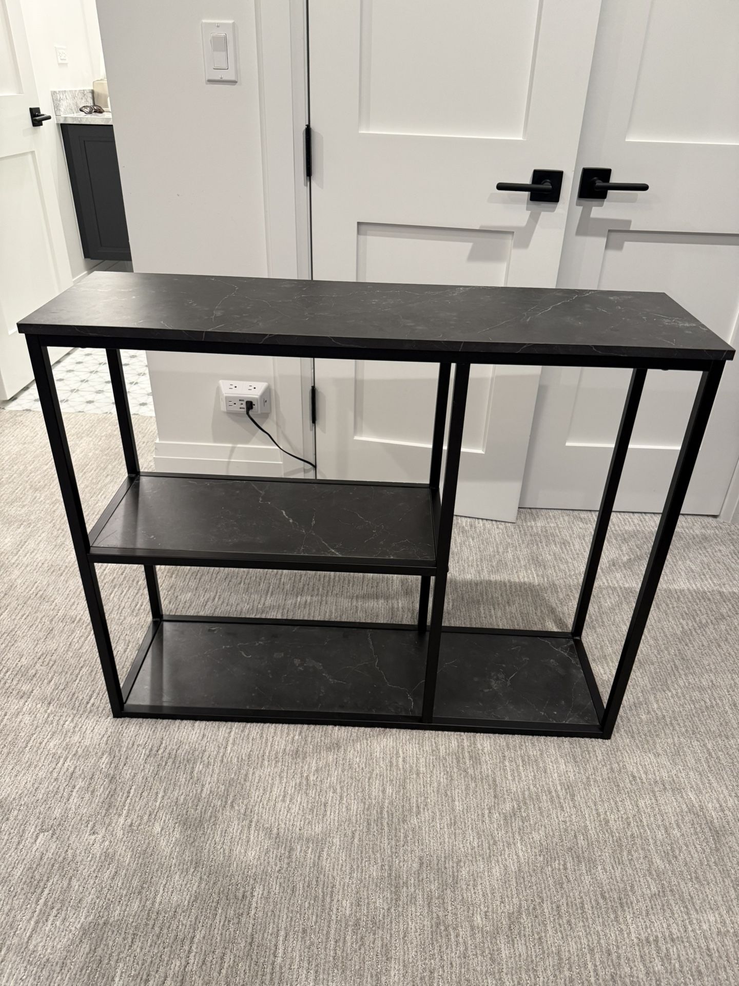 Black Shelf Table