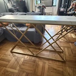 Gold & Marble Console Table 