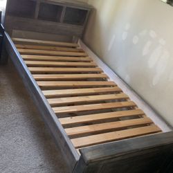 Twin Bed Frame Gray 
