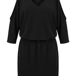Polyester blend cold-shoulder dress, INC International Concepts, Size M