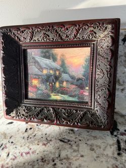 Beautiful Small Thomas Kinkade Painter of Light Cottage 1995 Print