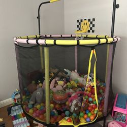 Kid Trampoline W/balls & Extra Balls $75 OBO