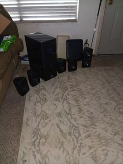 Surround sound speakers priced in store 2500 I'm selling for 2000 new inbox