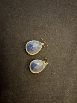 Nordstrom Blue and Gold Earings