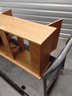 Wood Open Shelf Storage Unit - aquarium stand