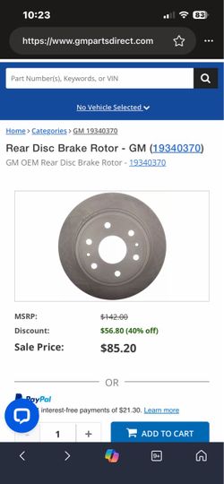 Brand NEW GM OEM parts 08-13 Chevy impala Brake pads and Rotors