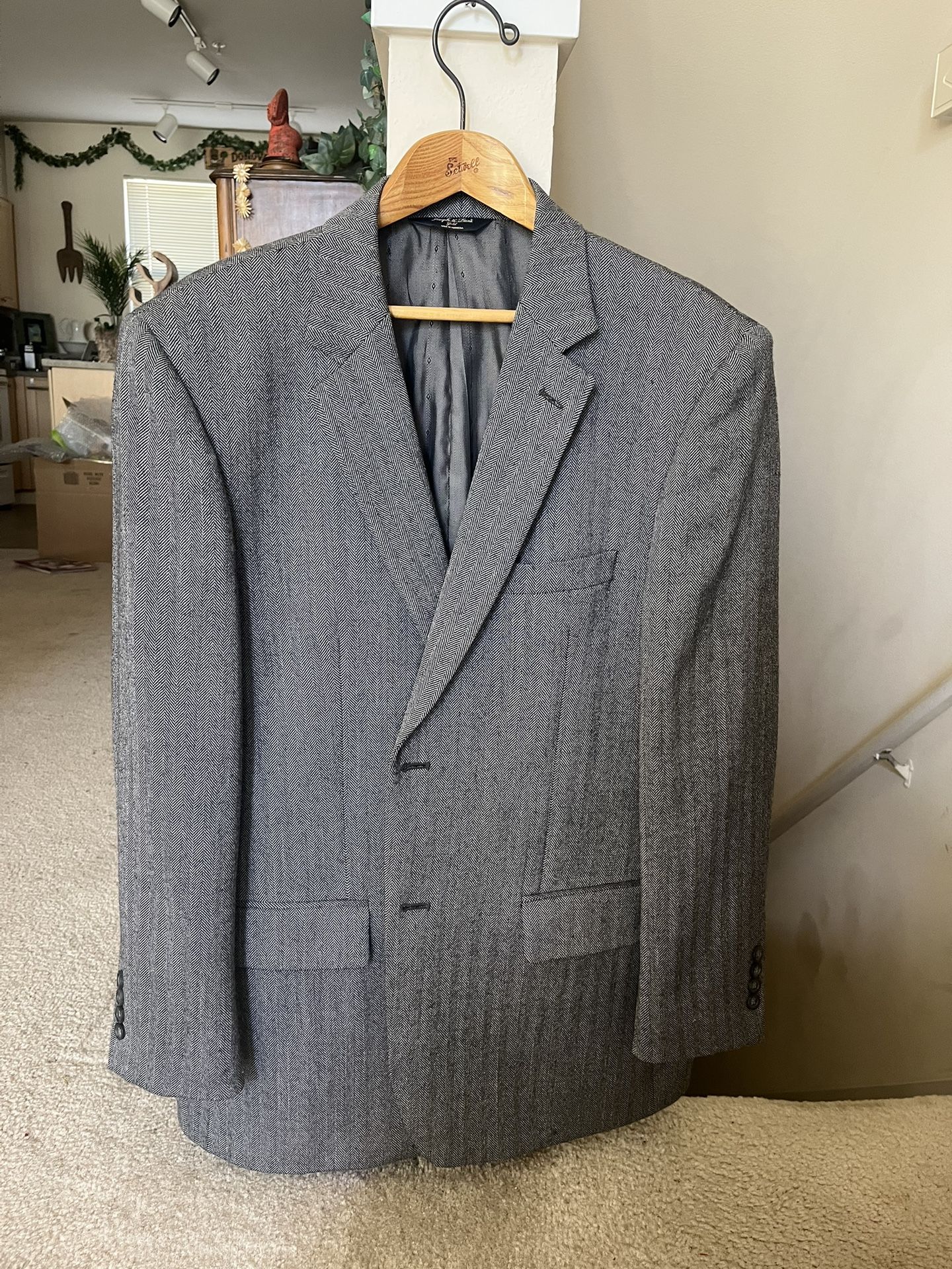 Joseph & Feiss Gold 44R 100% Lambs Wool Sport Coat