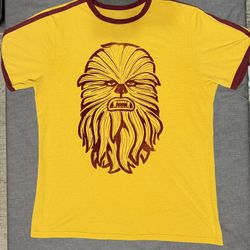 Star Wars Chewbacca Yellow & Maroon T-Shirt, Large