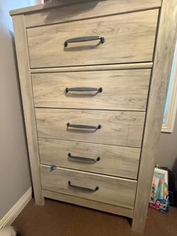 Dresser, bed , and mattress