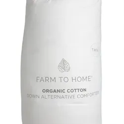✨ Farm to Home Organic Cotton Down Alternative Comforter – Twin/Twin XL, NEW