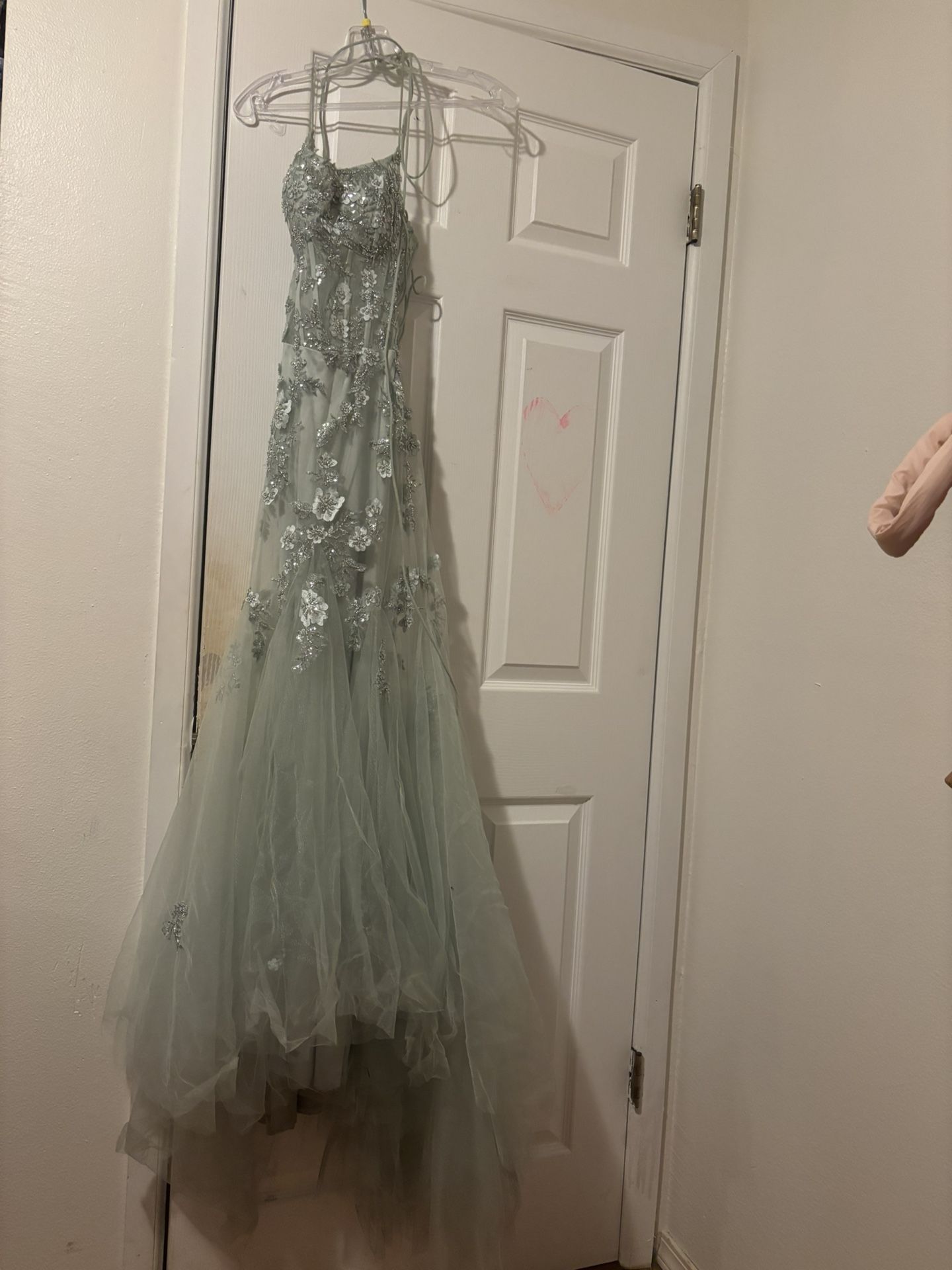 Green Flore Prom Dress
