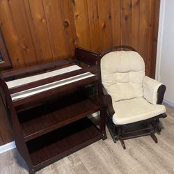 Baby Changing Table And Rocking Chair