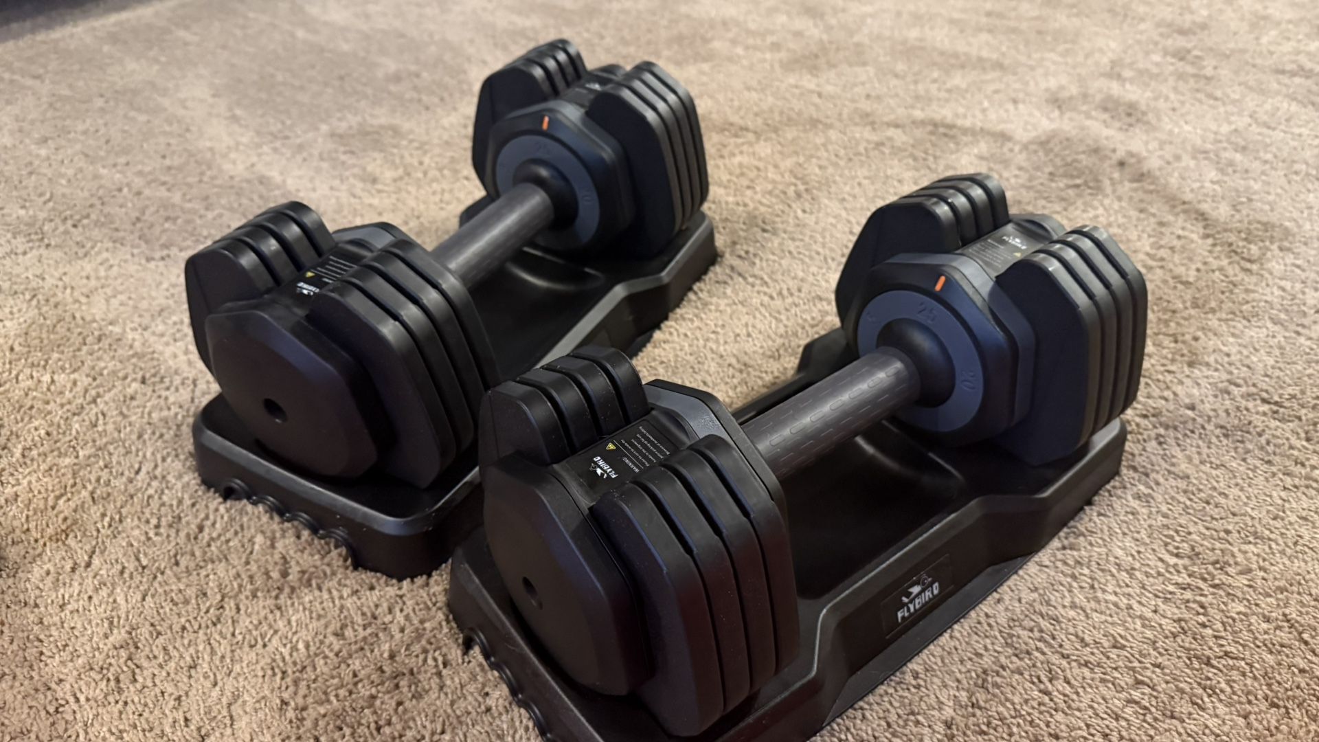Adjustable Dumbbells – 50LB Pair (Like New, Includes Trays) 