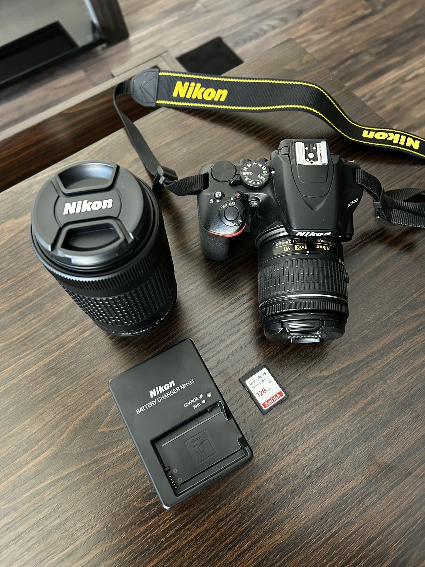 Nikon D3500 DSLR Camera Bundle W/ 2 Lenses, 128GB SanDisk, and Travel Bag