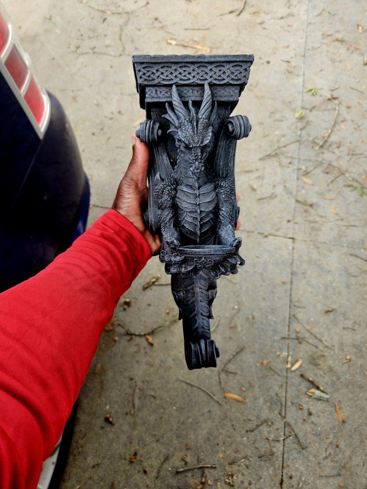 Dragon candle holder sculpture