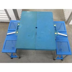 Vintage Blue Northstar Versa-Table Folding Suitcase Table & Chair Set Camping